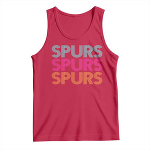 Retro Spurs Name Tank Top Vintage Sports Fan Gift TS12 Red Print Your Wear