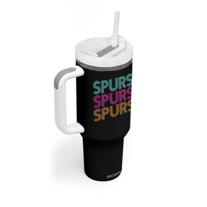 Retro Spurs Name Tumbler With Handle Vintage Sports Fan Gift TS12 Print Your Wear