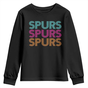 Retro Spurs Name Youth Sweatshirt Vintage Sports Fan Gift TS12 Black Print Your Wear