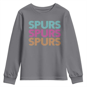 Retro Spurs Name Youth Sweatshirt Vintage Sports Fan Gift TS12 Charcoal Print Your Wear