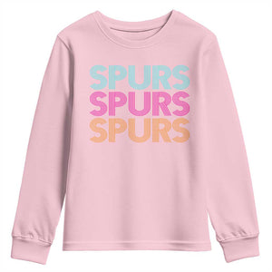 Retro Spurs Name Youth Sweatshirt Vintage Sports Fan Gift TS12 Light Pink Print Your Wear