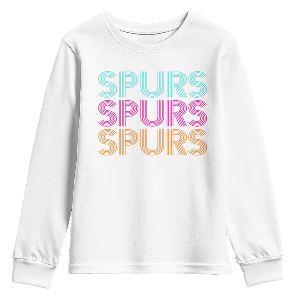Retro Spurs Name Youth Sweatshirt Vintage Sports Fan Gift TS12 White Print Your Wear
