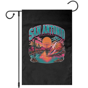 Game Day San Antonio Pride Garden Flag Retro Western Pink Neon TS12 Black Print Your Wear