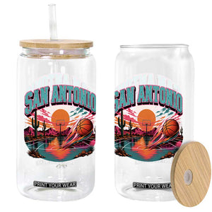 Game Day San Antonio Pride Glass Can Retro Western Pink Neon TS12 Print Your Wear