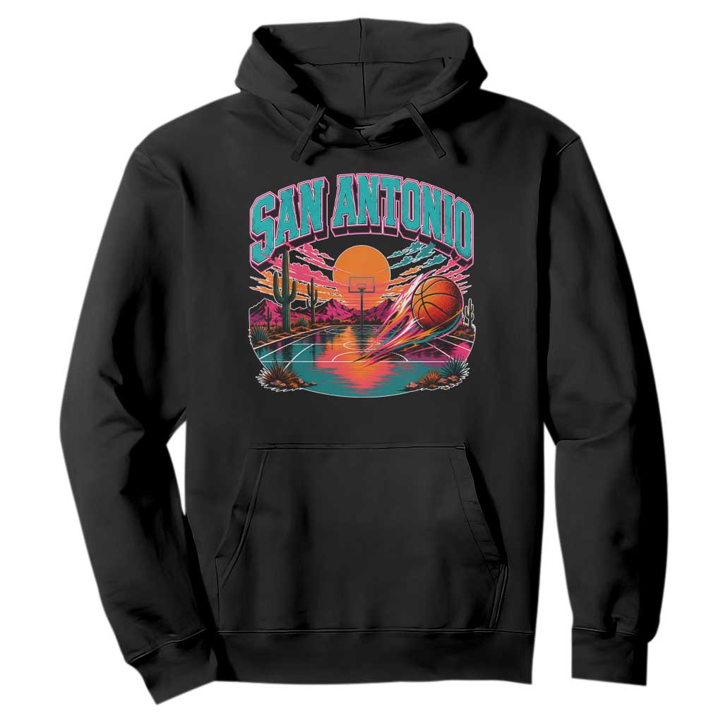 Game Day San Antonio Pride Hoodie Retro Western Pink Neon TS12 Black Print Your Wear
