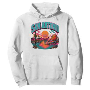 Game Day San Antonio Pride Hoodie Retro Western Pink Neon TS12 White Print Your Wear