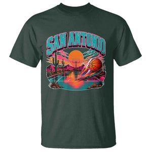 Game Day San Antonio Pride T Shirt Retro Western Pink Neon TS12 Dark Forest Green Print Your Wear