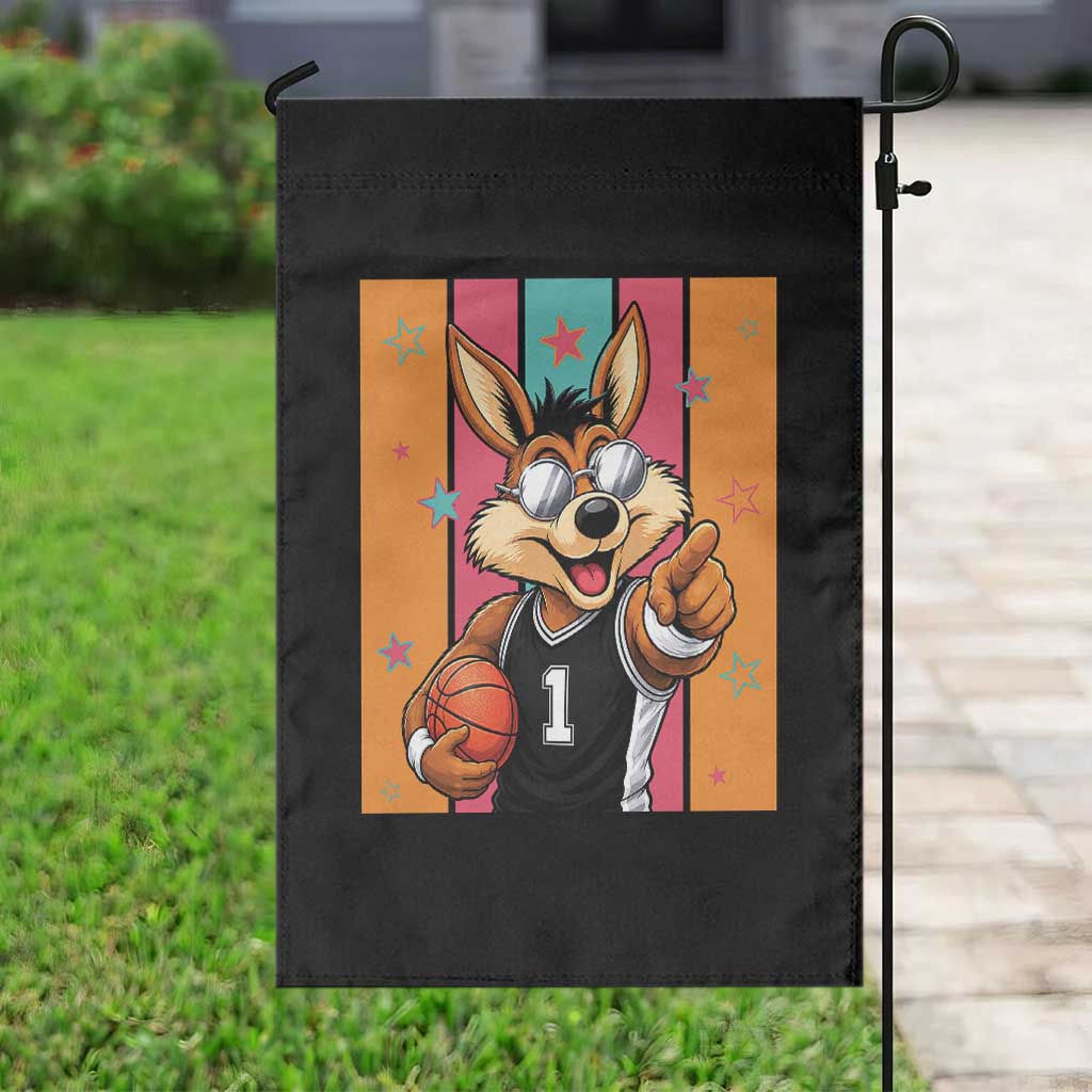 Funny Coyote Playing Basketball Garden Flag Hoops Fan Gift TS12 Print Your Wear