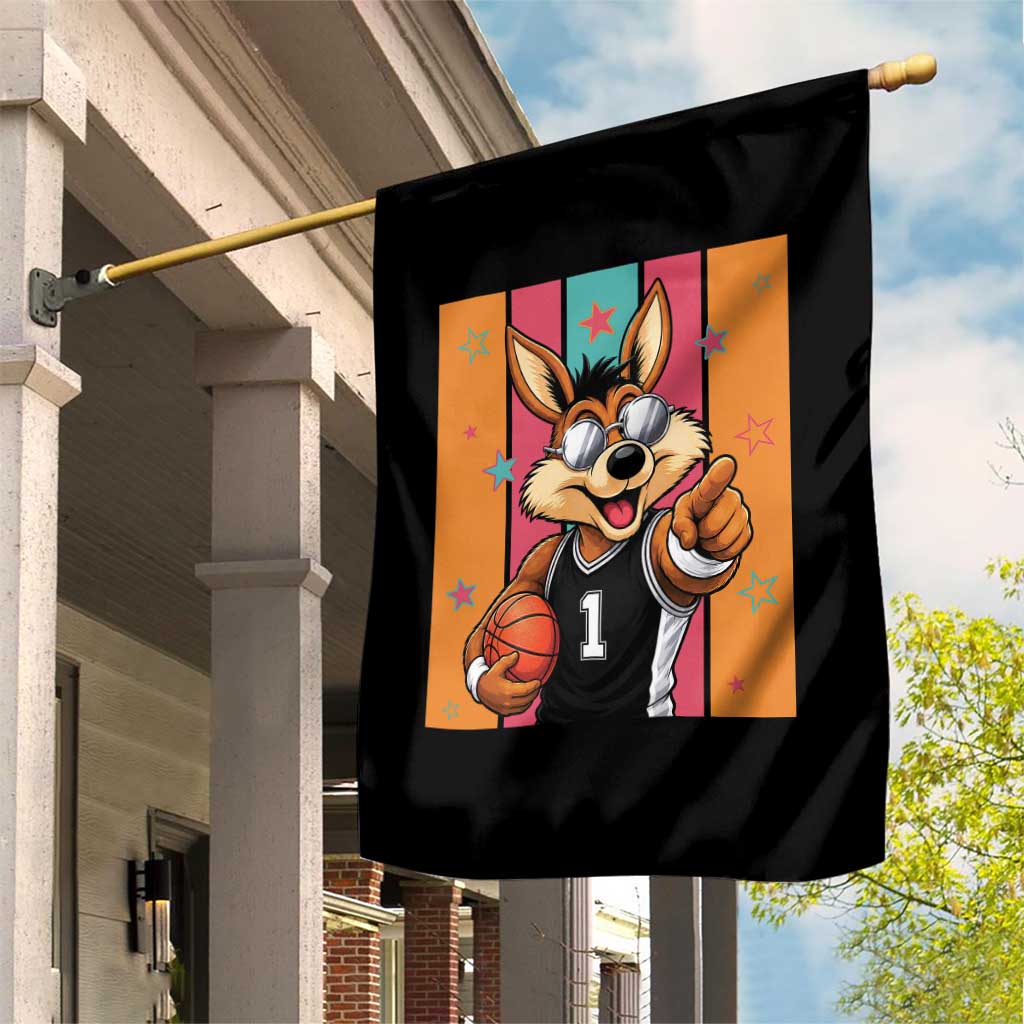 Funny Coyote Playing Basketball Garden Flag Hoops Fan Gift TS12 Print Your Wear