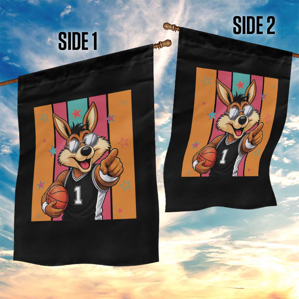 Funny Coyote Playing Basketball Garden Flag Hoops Fan Gift TS12 Print Your Wear
