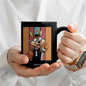 Funny Coyote Playing Basketball Coffee Mug Hoops Fan Gift TS12 Print Your Wear