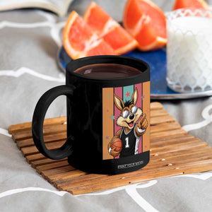 Funny Coyote Playing Basketball Coffee Mug Hoops Fan Gift TS12 Print Your Wear