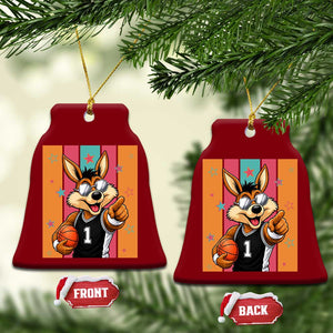 Funny Coyote Playing Basketball Ceramic Ornament Hoops Fan Gift TS12 Print Your Wear