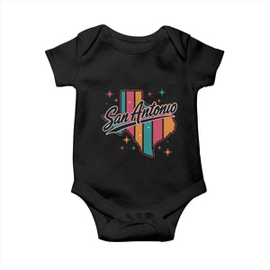 San Antonio Game Day Spirit Baby Onesie Texas Map Pride TS12 Black Print Your Wear