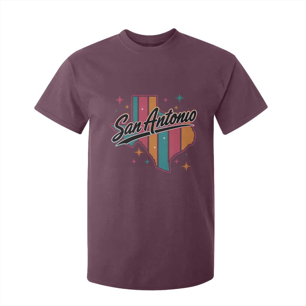 San Antonio Game Day Spirit T Shirt For Kid Texas Map Pride TS12 Maroon Print Your Wear
