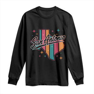 San Antonio Game Day Spirit Long Sleeve Shirt Texas Map Pride TS12 Black Print Your Wear
