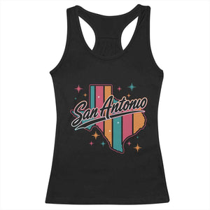 San Antonio Game Day Spirit Racerback Tank Top Texas Map Pride TS12 Black Print Your Wear