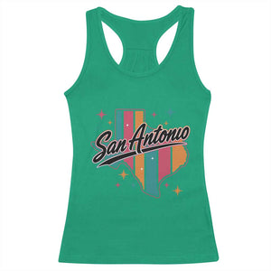 San Antonio Game Day Spirit Racerback Tank Top Texas Map Pride TS12 Irish Green Print Your Wear