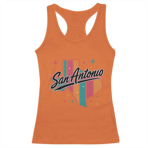 San Antonio Game Day Spirit Racerback Tank Top Texas Map Pride TS12 Orange Print Your Wear