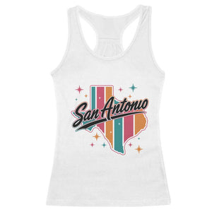 San Antonio Game Day Spirit Racerback Tank Top Texas Map Pride TS12 White Print Your Wear