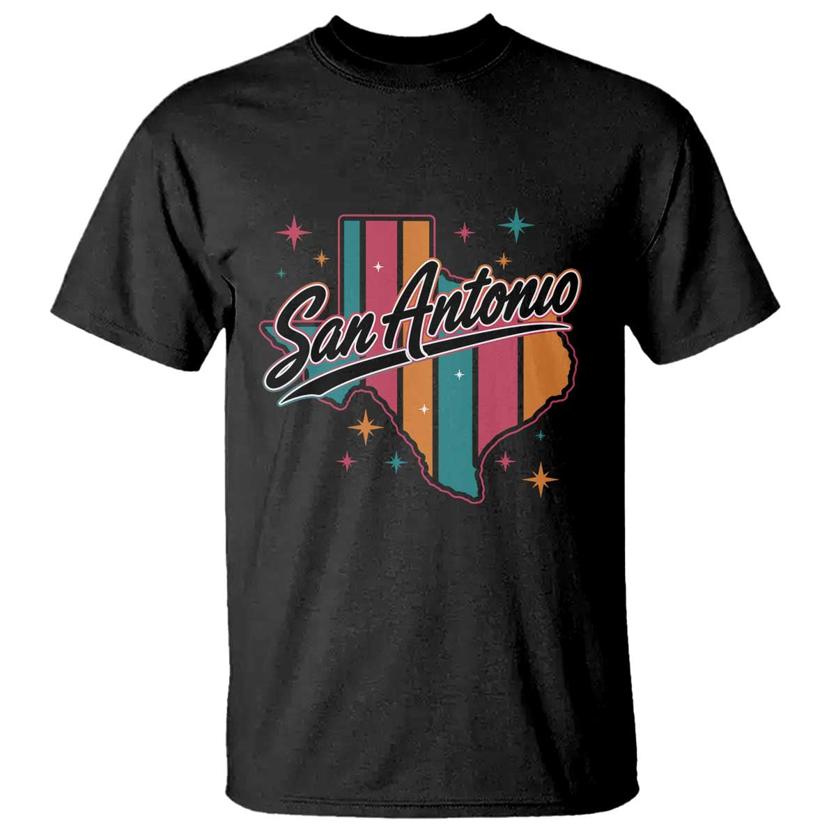 San Antonio Game Day Spirit T Shirt Texas Map Pride TS12 Black Print Your Wear