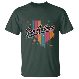 San Antonio Game Day Spirit T Shirt Texas Map Pride TS12 Dark Forest Green Print Your Wear