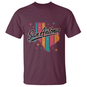 San Antonio Game Day Spirit T Shirt Texas Map Pride TS12 Maroon Print Your Wear