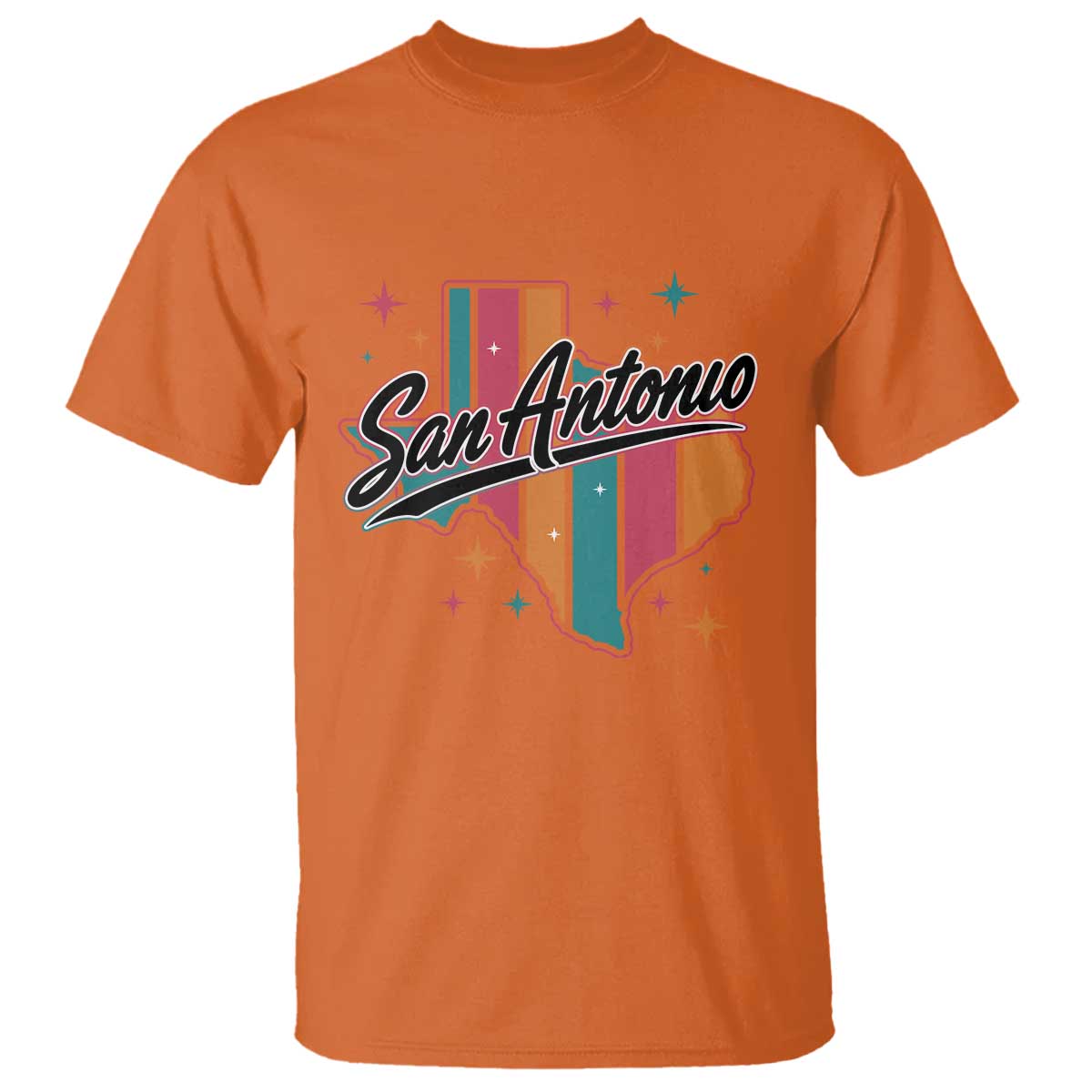 San Antonio Game Day Spirit T Shirt Texas Map Pride TS12 Orange Print Your Wear