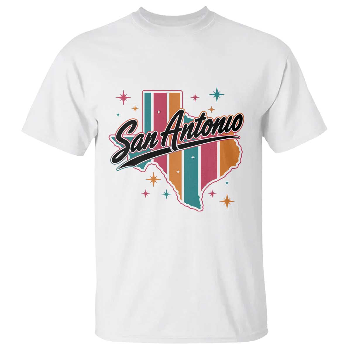 San Antonio Game Day Spirit T Shirt Texas Map Pride TS12 White Print Your Wear