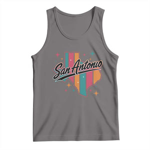 San Antonio Game Day Spirit Tank Top Texas Map Pride TS12 Deep Heather Print Your Wear