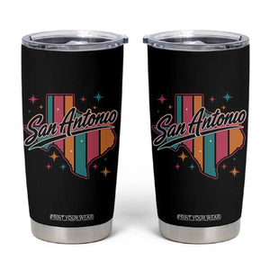 San Antonio Game Day Spirit Tumbler Cup Texas Map Pride TS12 Black Print Your Wear