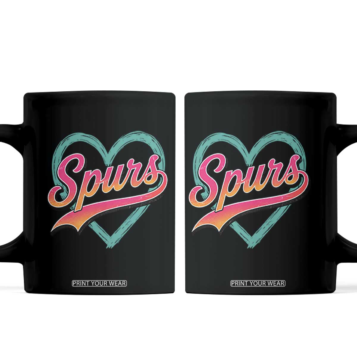 Retro Spurs Nickname Coffee Mug Vintage Hoops Fan Gift TS12 Black Print Your Wear