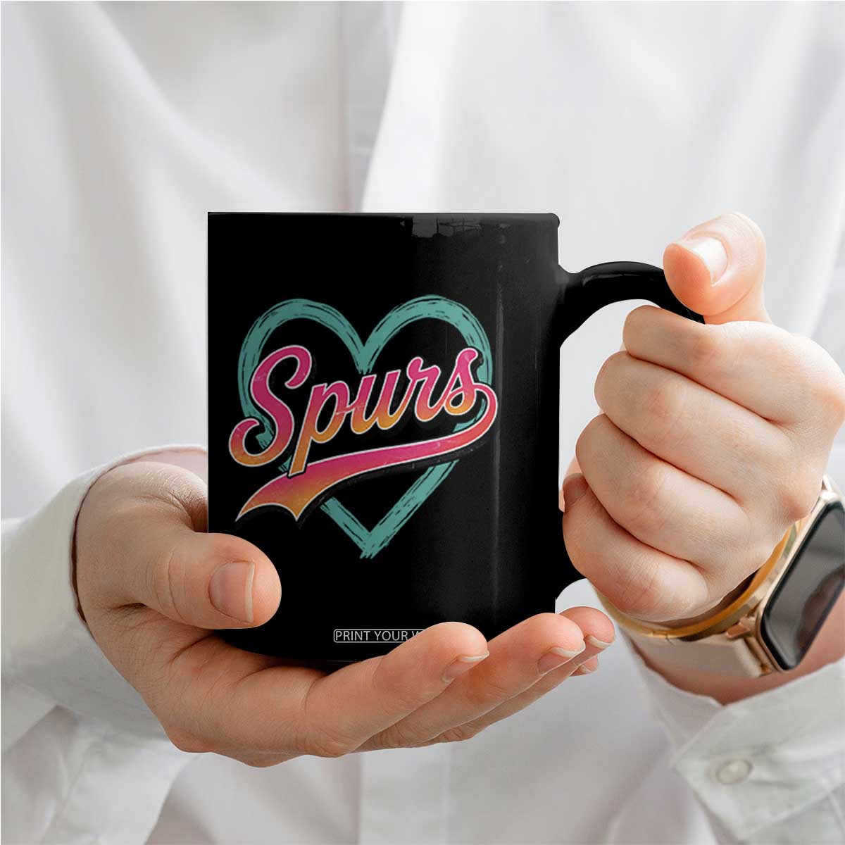 Retro Spurs Nickname Coffee Mug Vintage Hoops Fan Gift TS12 Print Your Wear