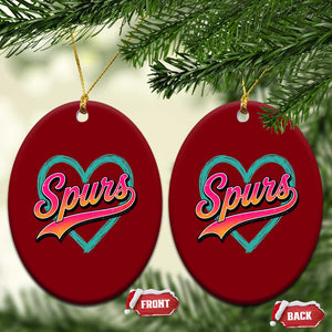 Retro Spurs Nickname Ceramic Ornament Vintage Hoops Fan Gift TS12 Print Your Wear