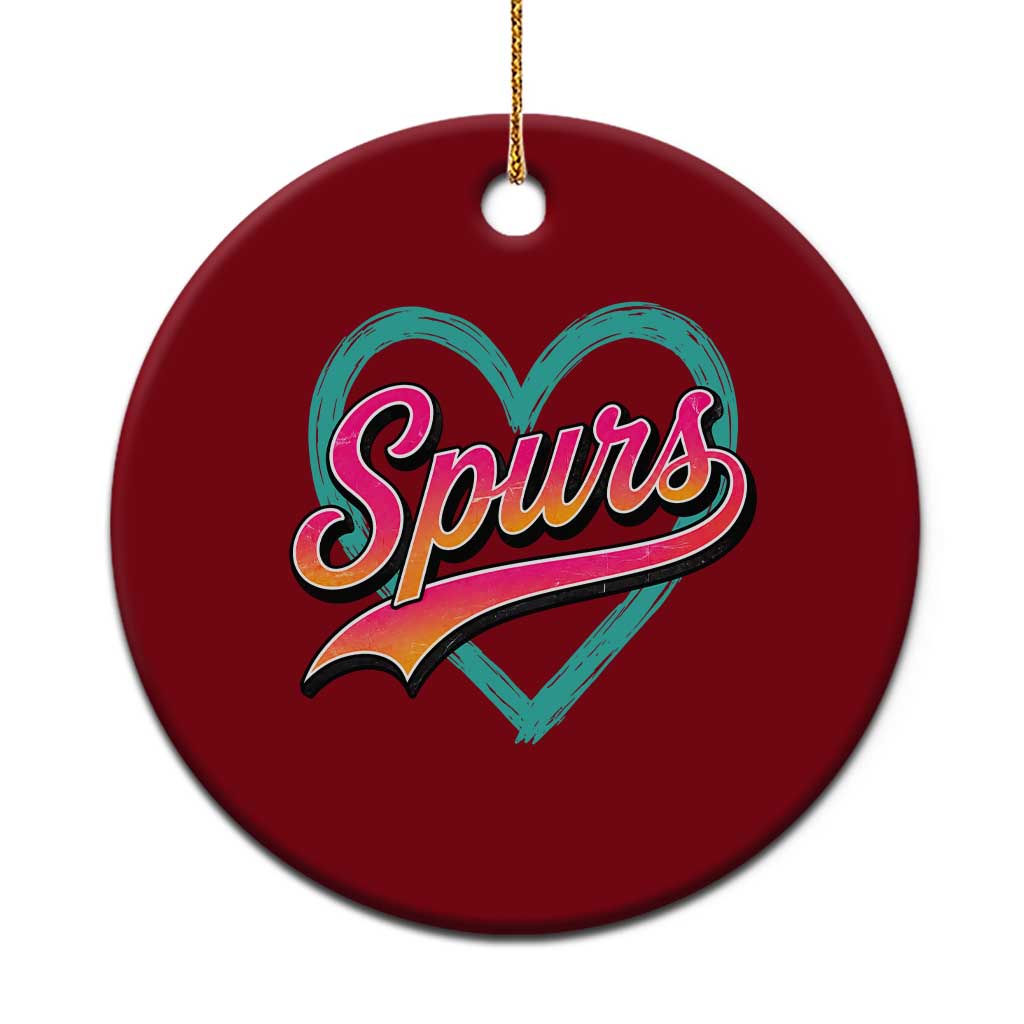 Retro Spurs Nickname Ceramic Ornament Vintage Hoops Fan Gift TS12 1pc Red Print Your Wear
