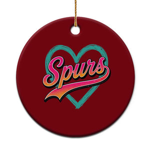 Retro Spurs Nickname Ceramic Ornament Vintage Hoops Fan Gift TS12 1pc Red Print Your Wear