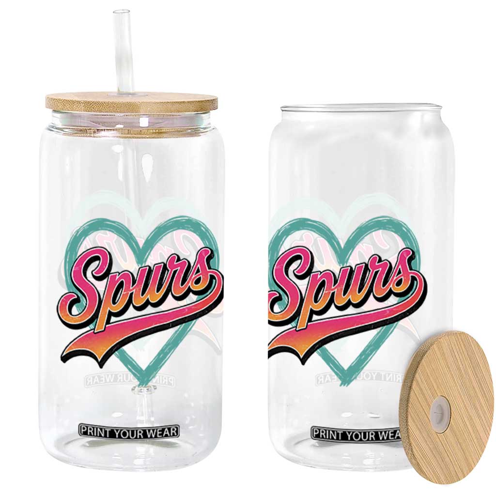 Retro Spurs Nickname Glass Can Vintage Hoops Fan Gift TS12 Print Your Wear