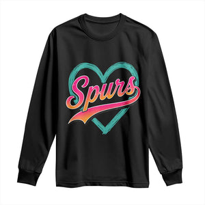 Retro Spurs Nickname Long Sleeve Shirt Vintage Hoops Fan Gift TS12 Black Print Your Wear