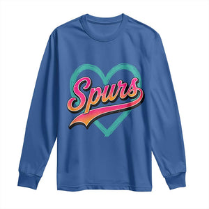 Retro Spurs Nickname Long Sleeve Shirt Vintage Hoops Fan Gift TS12 Royal Blue Print Your Wear