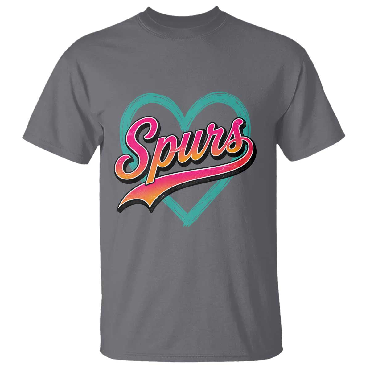 Retro Spurs Nickname T Shirt Vintage Hoops Fan Gift TS12 Charcoal Print Your Wear