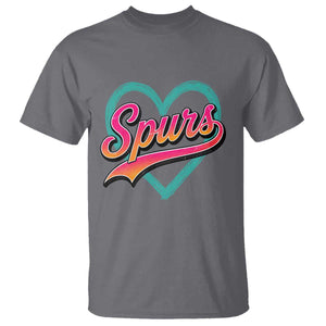 Retro Spurs Nickname T Shirt Vintage Hoops Fan Gift TS12 Charcoal Print Your Wear
