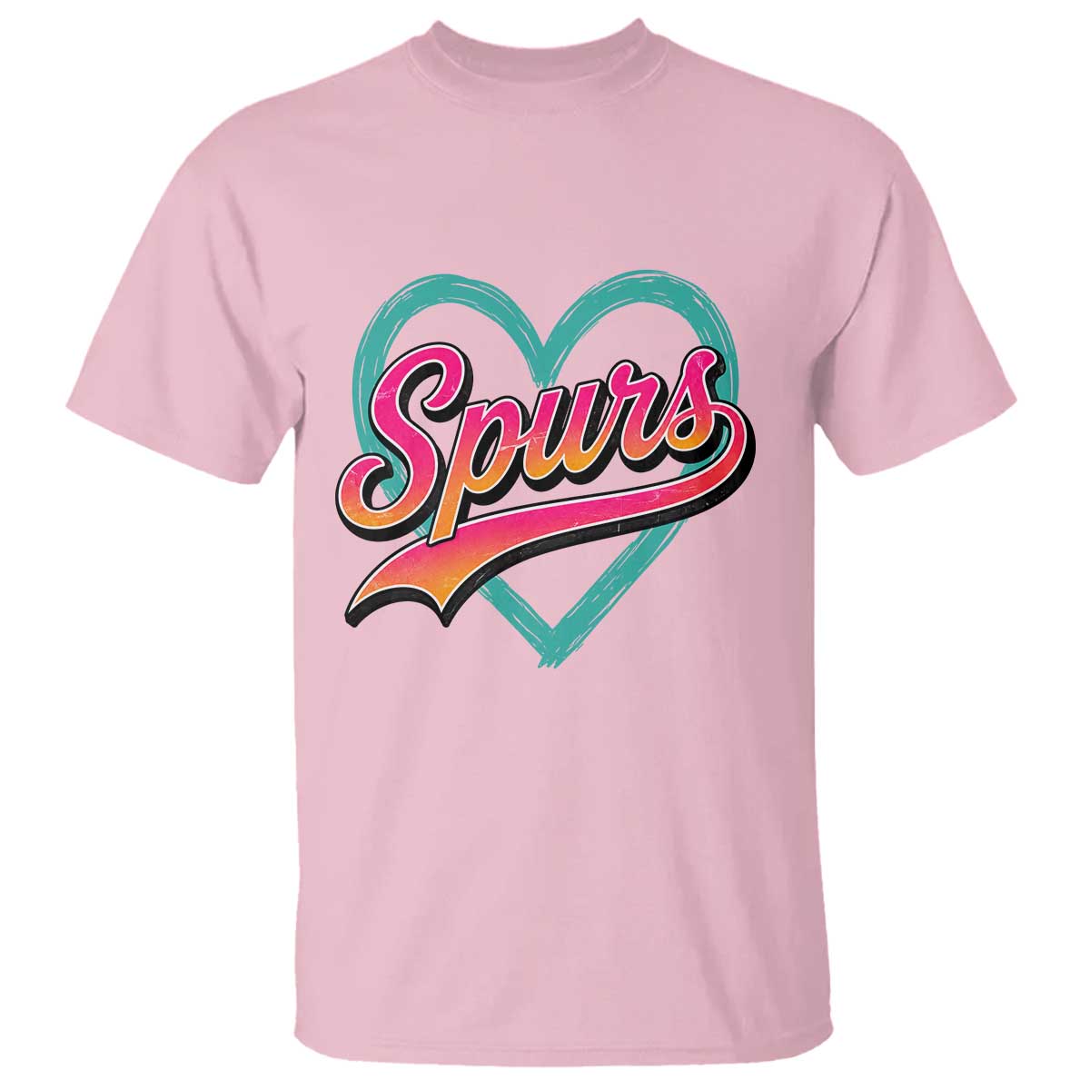 Retro Spurs Nickname T Shirt Vintage Hoops Fan Gift TS12 Light Pink Print Your Wear