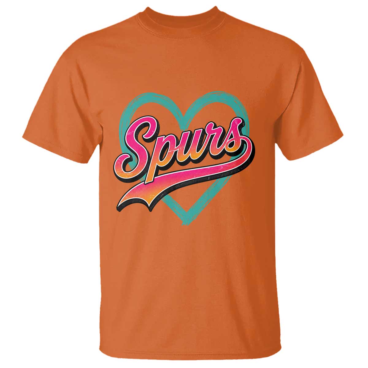 Retro Spurs Nickname T Shirt Vintage Hoops Fan Gift TS12 Orange Print Your Wear