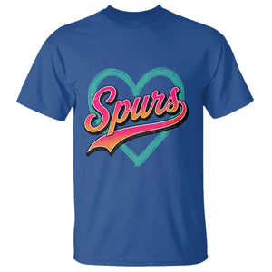 Retro Spurs Nickname T Shirt Vintage Hoops Fan Gift TS12 Royal Blue Print Your Wear