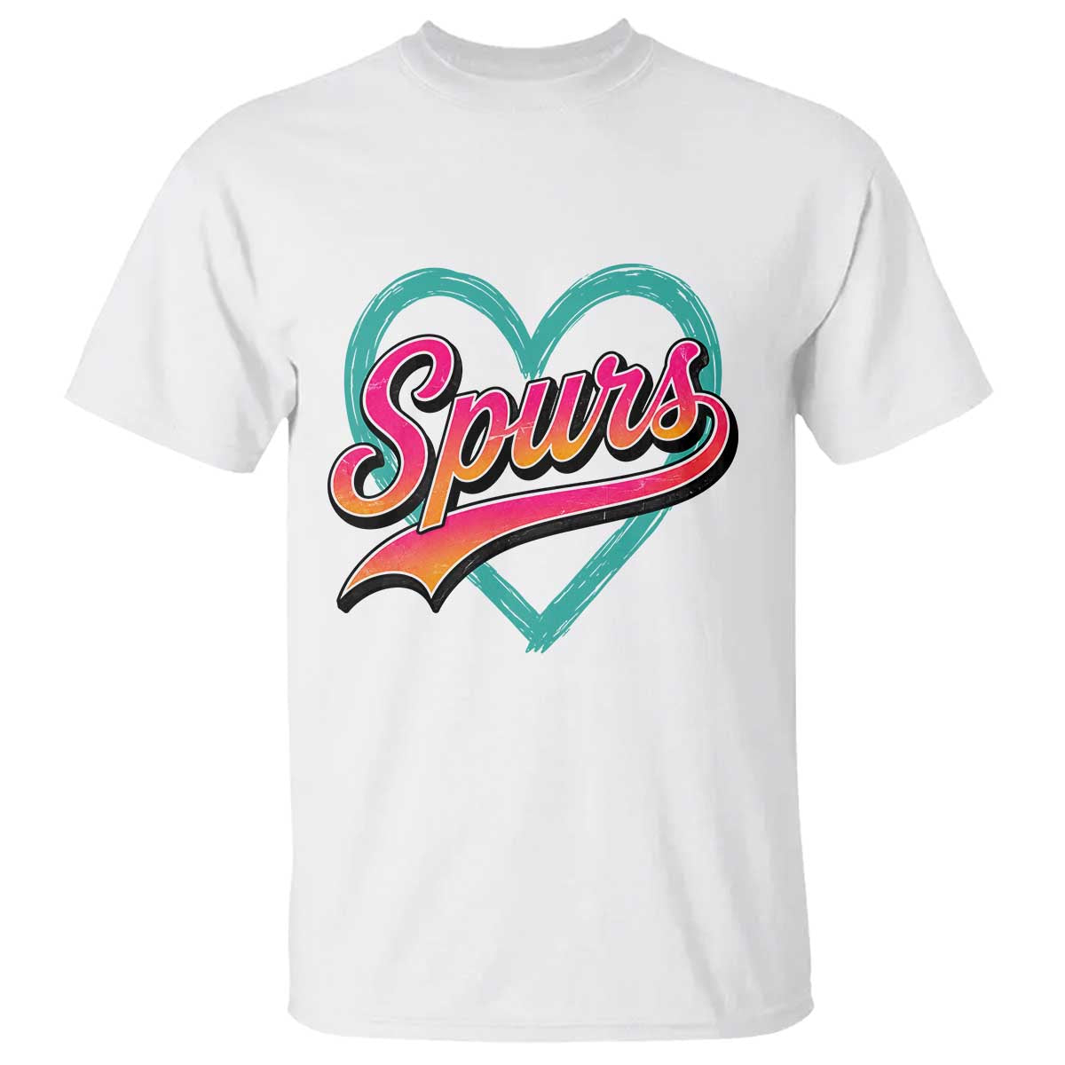 Retro Spurs Nickname T Shirt Vintage Hoops Fan Gift TS12 White Print Your Wear