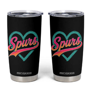 Retro Spurs Nickname Tumbler Cup Vintage Hoops Fan Gift TS12 Black Print Your Wear
