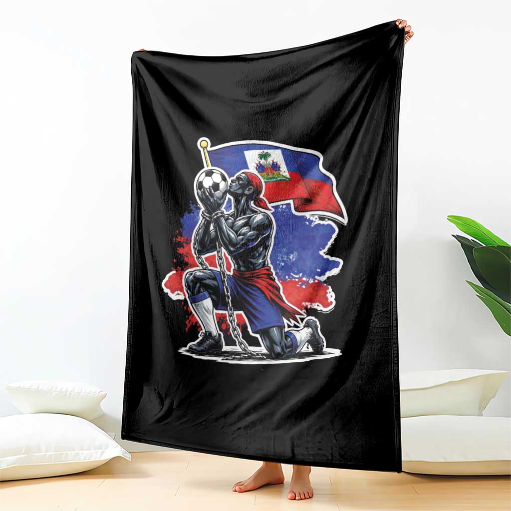 Proud Haiti Soccer Fan Throw Blanket Ayiti Heritage Pride TS12 Print Your Wear