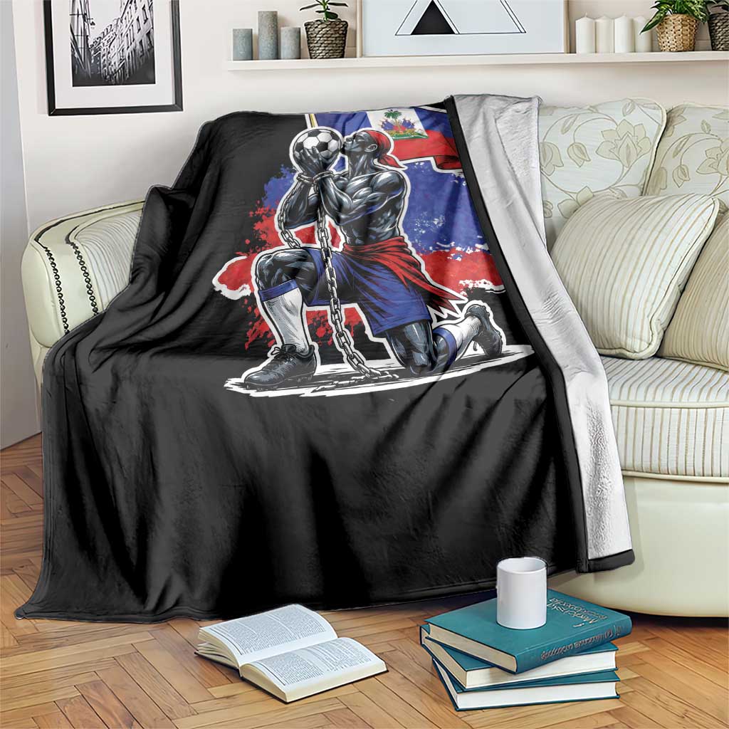 Proud Haiti Soccer Fan Throw Blanket Ayiti Heritage Pride TS12 Print Your Wear