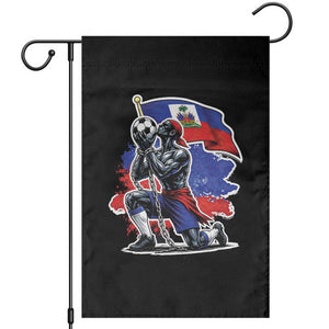 Proud Haiti Soccer Fan Garden Flag Ayiti Heritage Pride TS12 Black Print Your Wear