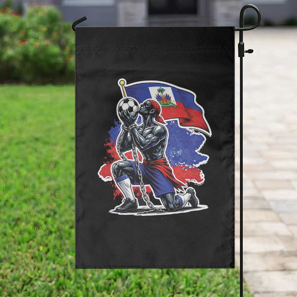 Proud Haiti Soccer Fan Garden Flag Ayiti Heritage Pride TS12 Print Your Wear